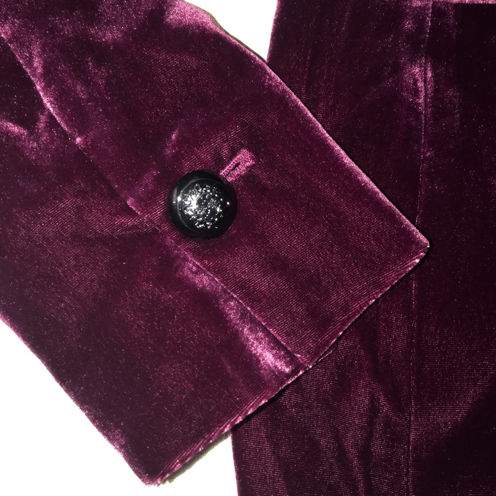 Etcetera Regency Velvet Blazer Jacket Plum Size 0 - Picture 6 of 8